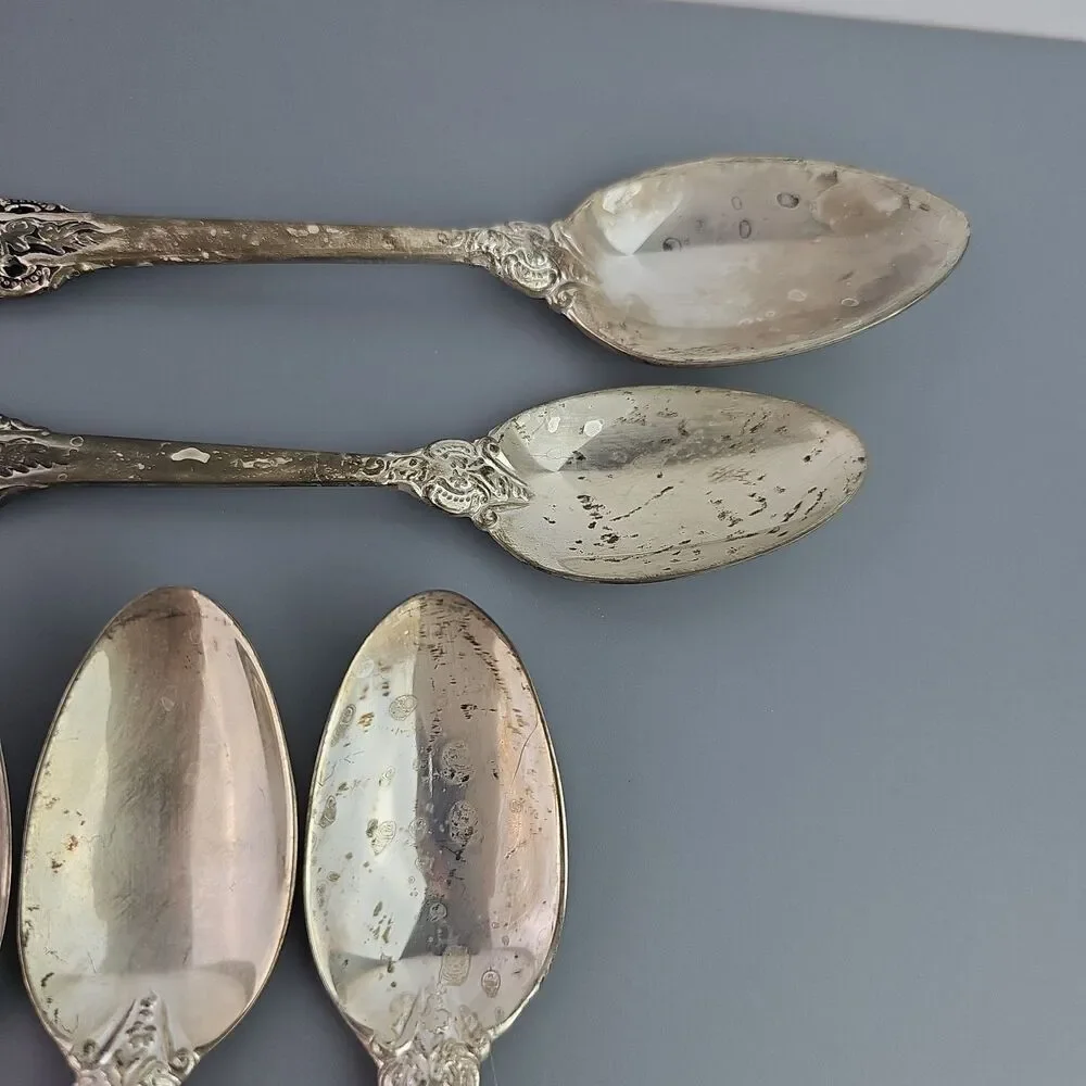 Vintage Baroque by Godinger Flatware Lot of 16 Spoons Silverplate for Craft